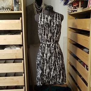 Ann Taylor one piece dress in mod tree bark print